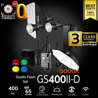 ผ่อน 0%** Godox Studio Flash GS400II-D SET ชุดไฟสตูดิโอ 400W - รับประกันศูนย์ Godox Thailand 2ปี ( GS400 II -D )