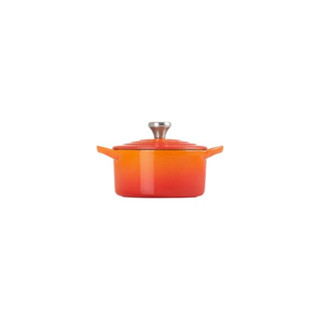 หม้อเหล็กหล่อทรงกลม ขนาด 10CM สีส้ม ROUND CASSEROLE 10CM FLAME