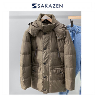 เสื้อขนเป็ด 🌨เสื้อกันหนาวฮู้ดขนเป็ด 🛑เสื้อกันหนาวPADDED PUFFER JACKET ☢️แบรนด์🌟SAKAZEN✨PREMIUM DOWN แท้💯% (WY1036)