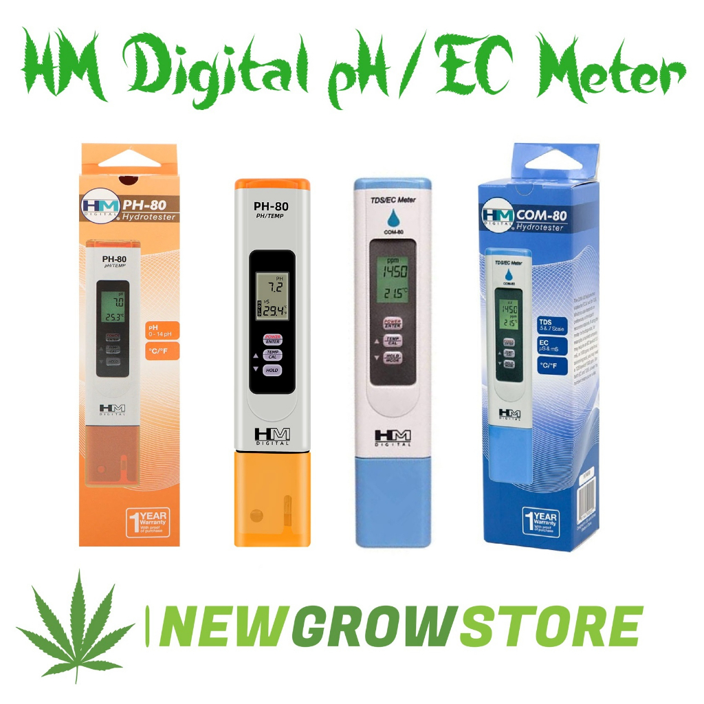 [ส่งฟรี] HM pH Meter PH-80 ปากกาวัดค่า pH วัดค่าน้ำ วัดค่า pH แม่นยำ HM Digital เฮชเอ็มปากกาพีเอช COM-80 Hygrotester