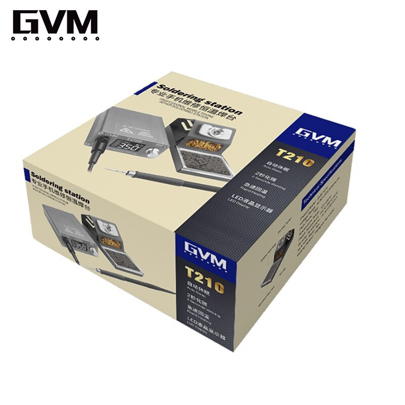 GVM T210 เครื่องบัดกรี พร้อมปลายเชื่อมบัดกรี C210 Series สําหรับซ่อมแซมโทรศัพท์