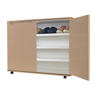 ตู้รองเท้าสำเร็จ4ช่อง เคริฟ์-แซน พร้อมล้อ ขนาด 90x34x70.2