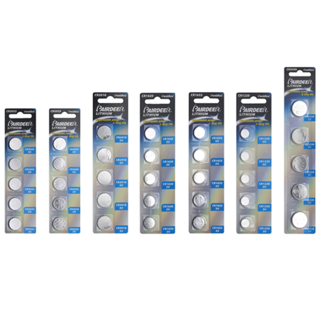 ถ่านกระดุมลิเธียม CR1220 CR1620 R1632 CR2016 CR2025 CR2032 CR2430 CR2450