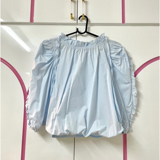 Flat2112 เสื้อแขนตุ๊กตา สี baby blue