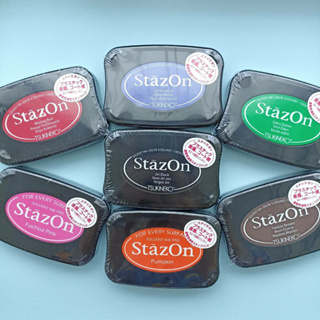 ตลับหมึกตรา Stazon ตลับใหญ่ ของแท้ 100% สามารถปั๊มได้ทุกพื้นผิว