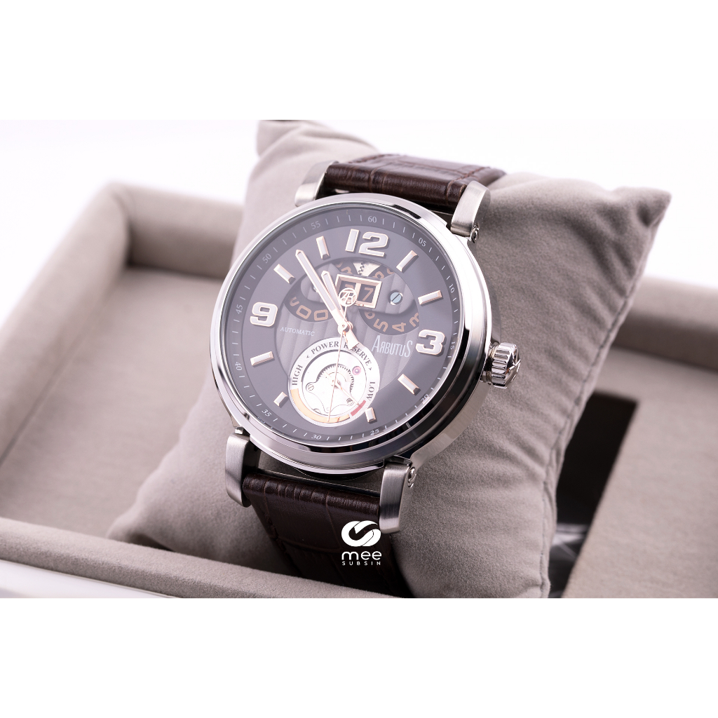 ARBUTUS SHERPAS LEATHER STRAP AUTOMATIC MEN WATCH [AR1607SBF]