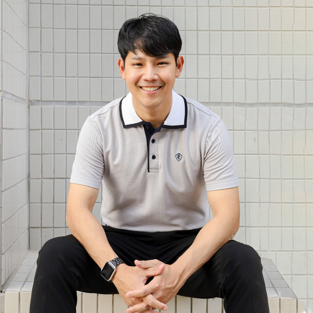 POLOLAND เสื้อโปโลชาย Dandy  - สีเทาเมฆ (2 สี) สไตล์ฝรั่งเศส
