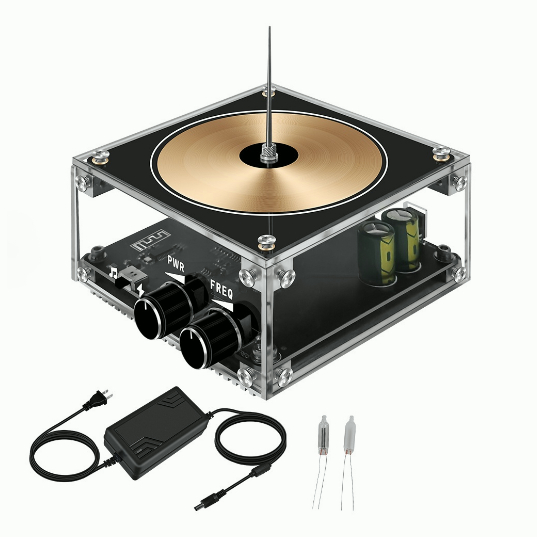 อาร์คยาวและบลูทูธเพลงโหมดคู่เพลงเทสลาสาย120W แฟลชสองโหมด10ซม. ขดลวดยาวของเล่นเทสลาวิทยาศาสตร์