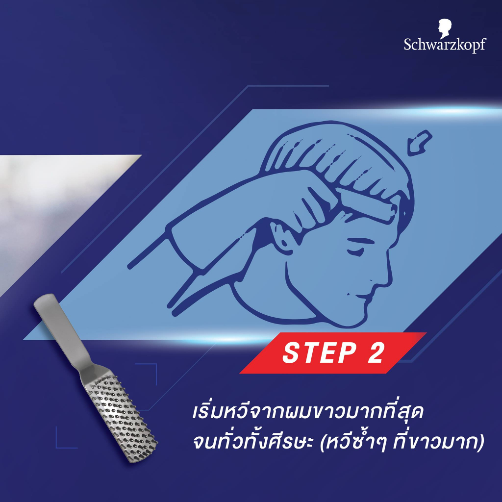ถูก/แท้/มีไลฟ์ ครีมเปลี่ยนสีผม Schwarzkopf MEN SUCCESS ครีมปิดผมขาว ย้อมผม ปิดผมหงอก ปิดผมขาวสนิท แชมพูปิดผมขาว - รูปที่ 6