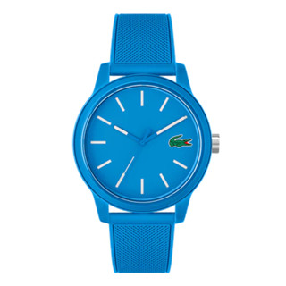 LACOSTE MENS 12.12 รุ่น LC2011193 นาฬิกาข้อมือผู้ชาย สายซิลิโคน สีฟ้า หน้าปัด 42 มม.