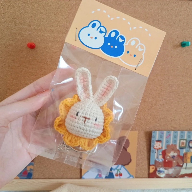 NEW Item Bunny Flower Keychain ดอกไม้กระต่าย พวงกุญแจไหมพรม งานแฮนด์เมด Handmadewithlove