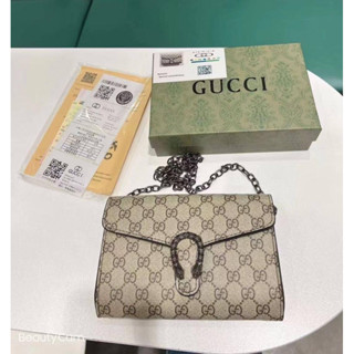 NEW GUCCI Hi end  💚  . งานปั้มเนียนกรุป ประดุจมาจาก Shop มา พร้อมกล่องสุดหรู งานแพคซีน ขนาด 20✖️15✖️4