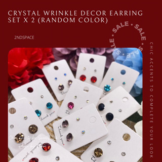 🔥SALE🔥ต่างหูคริสตัลมินิมอลเรียบหรู💎Crystal Winkle Earring✨เพิ่มความโดดเด่นให้ทุกชุด🌹✨💃พร้อมส่งนะค้า