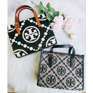 TORYBURCH MINI T MONOGRAM SQUARE TOTE