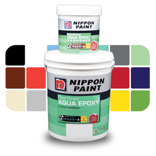 Nippon Paint Aqua Epoxy สีอีพ็อกซี่สูตรน้ำ นิปปอน อะควอ อีพ็อกซี่ A+B 5 ลิตร