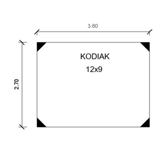 กราวชีท ผ้าปูรองเต็นท์ 12x9 Kodiak กราวชีท ตรงรุ่น ผ้าใบหนา