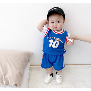 babytk ✨พร้อมส่ง✨  เสื้อ+กางเกงกีฬา BASKETBALL 10