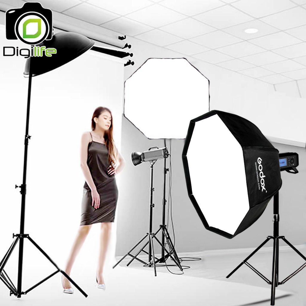 Softbox Ottagonale Godox 120 Cm - Per Ritratti E Fotografia Prodotto, Con Borsa E LED USB Incluso