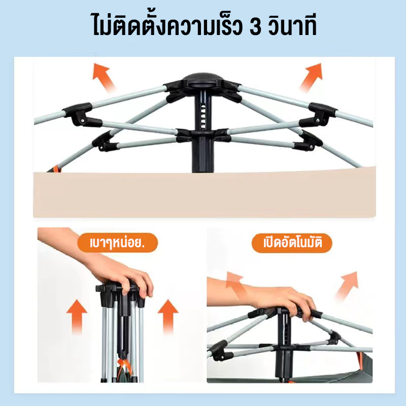 เต็นท์สนาม เต็นท์นอน เดินป่า สำหรับ 3-6 คน thumbnail 9