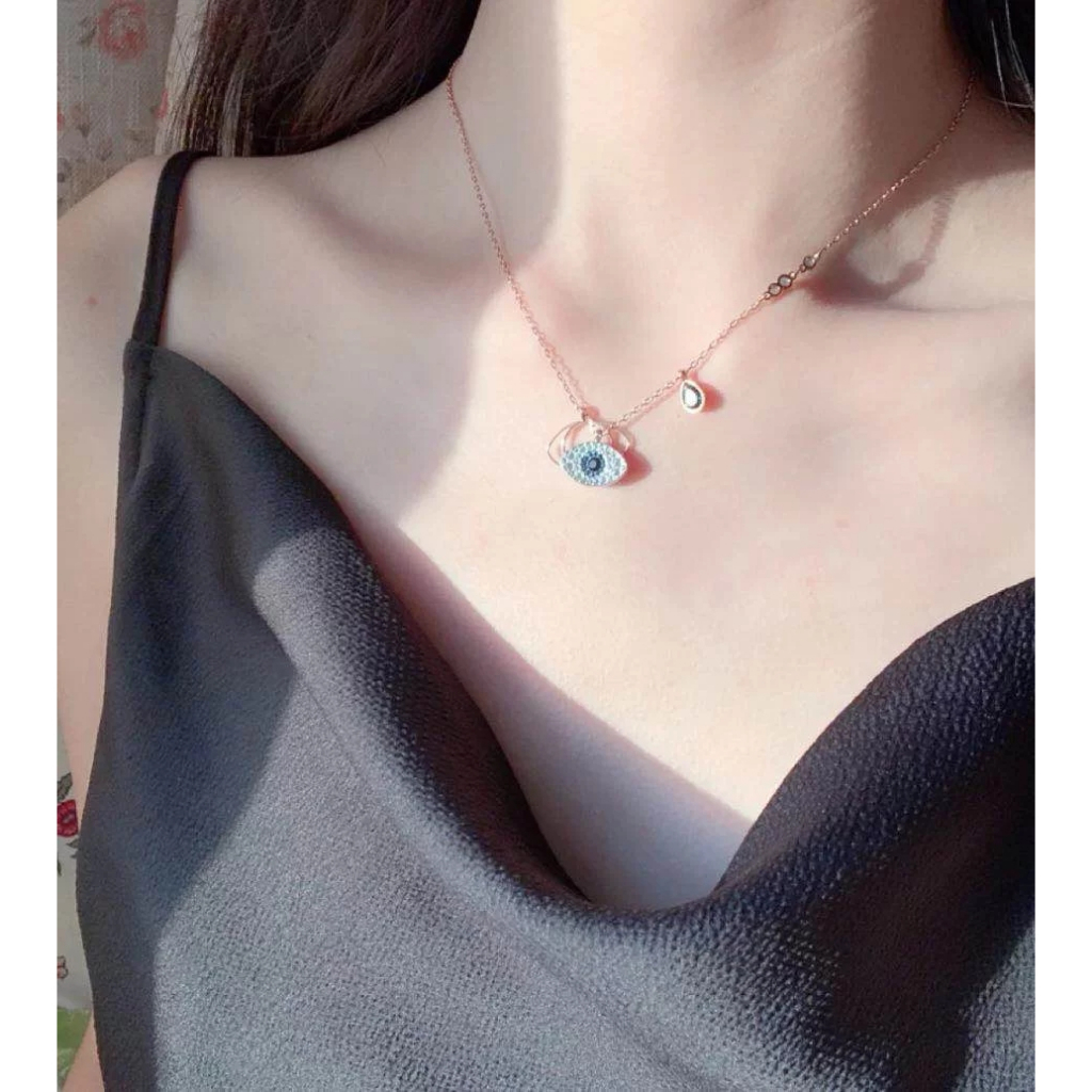 Swarovski สร้อยคอ Swarovski Symbolic Blue eyes แท้ สวารอฟสกี้ ของขวัญที่ดีที่สุด ของแท้ 100%