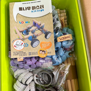 🇰🇷พร้อมส่ง:ของเล่นไม้ ตัวต่อ เสริมพัฒนาการแลพEQเด็ก Long Tree Master Logma Wood Block