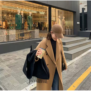 พร้อมส่งในไทย New✨🏯 Goody Long Wool Coat 🏯  เสื้อโค้ทยาวผ้าวูล  โพลี่เอสเตอร์ 100%