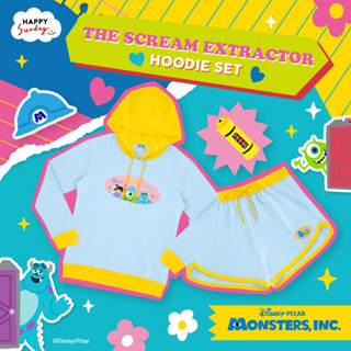 THE SCREAM EXTRACTOR HOODIE SET เซ็ตเสื้อฮู้ดและกางเกงขาสั้นลาย MONSTER, INC.