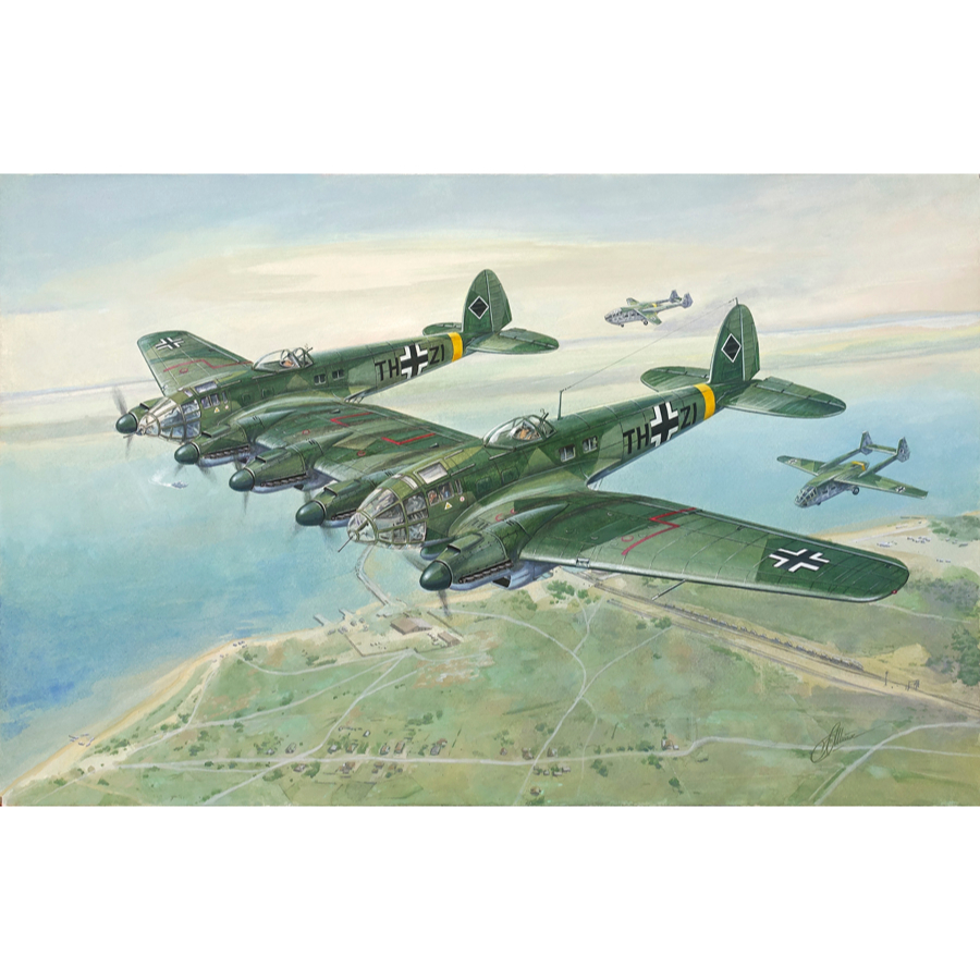 โมเดลเครื่องบิน RODEN 1/144 RO346 HEINKEL HE 111Z-1 ZWILLING