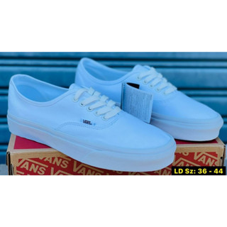 รองเท้าผ้าใบVans_Authentic White(36-45) พร้อมกล่อง☑️งานแท้100% มีรับประกัน รองเท้าผ้าใบ  รองเท้าแฟชั่น G25A032