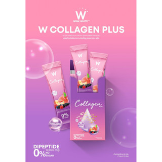 ส่งฟรี !! [สินค้าใหม่!] WINK WHITE W Collagen Plus วิงค์ไวท์ ดับเบิ้ลยู คอลลาเจนพลัส คลอลาเจนบำรุงผิว 1 กล่องมี  7 ซอง