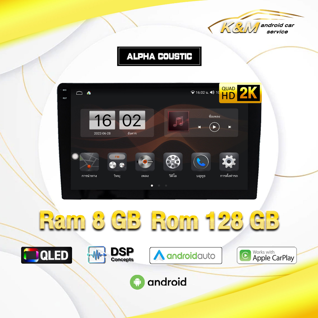 จอแอนดรอย 9" 10" Ram2 Ram4 Ram6 Ram8 Wifi GPS Android แท้ วิทยุติดรถยนต์ 9นิ้ว 10.1นิ้ว จอandriod จอแอนดรอยด์ติดรถยนต์