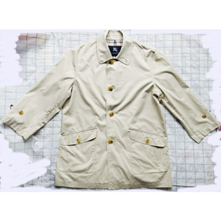 Burberry London Trench Coat Vintageโค้ทเบอเบอรี่-สีครีม ไซส์ S 47"ของแท้ 100%(สภาพใหม่มาก)-UNISEX