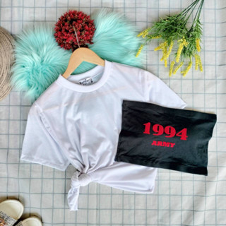 เสื้อยืดหญิง เสื้อยืดบาง จับเซทเกาะอก ได้เป็นคู่