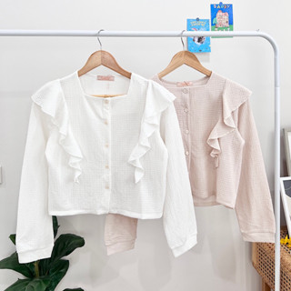 เสื้อแขนยาวระบาย 🐻🥨  (F131)-Seventhfeb.cloth