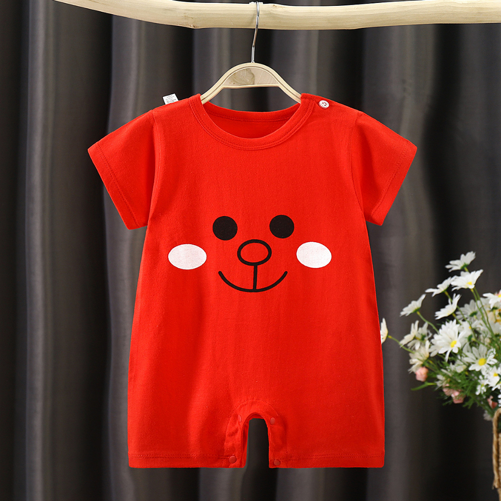 YX07 ชุดเด็กแรกเกิด ชุดเด็กทารก ชุดบอดี้สูทเด็ก แขนสั้น 0-12 เดือน ผ้าฝ้ายนุ่ม เสื้อผ้าเด็กอ่อนเด็กผู้ชาย เด็กผู้หญิง ส่ - รูปที่ 4