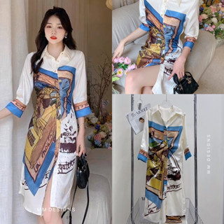 🌈🌿🌺🌼🌸🧡🤎💙🇰🇷 GP Twist Maxi Dress Shirt