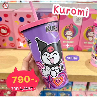 SANRIO แท้💓💓แก้วน้ำสุญญากาศ 500 mL. Pop Art 💓💓Kuromi💓แก้วน้ำเก็บอุณหภูมิ 💓แก้วน้ำพกพา💓ซานริโอ้💓คุโรมิ💓