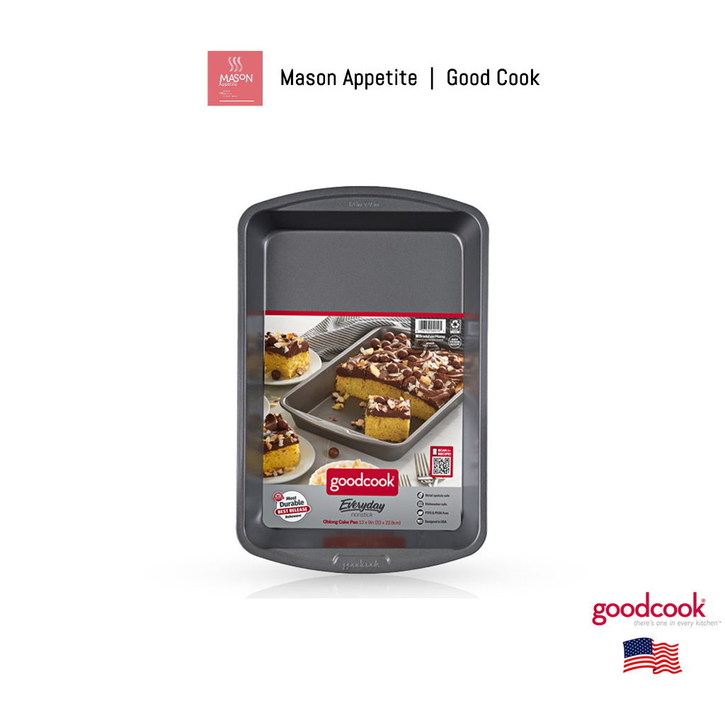 04010 GoodCook Non-Stick Oblong Cake Pan 13" x 9" พิมพ์อบขนมทรงสี่เหลี่ยม กู๊ดคุก