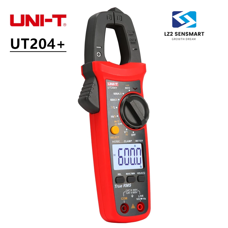 UNI-T UT204+ คลิปแอมป์ แคล้มป์มิเตอร์ดิจิตอล AC/DC 600A 600V รุ่น 204 204+ UT204 กิ๊ปแอม