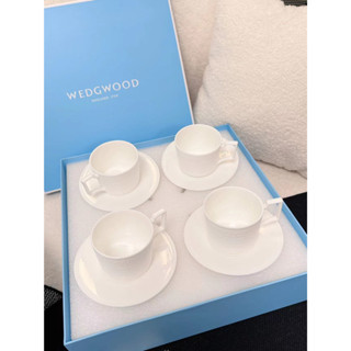 Wedgwood Italian relief bone china coffee cup 4-piece set