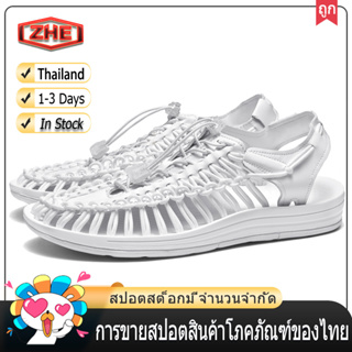 ZHE【จัดส่งในไทย 1-3 วันได้รับ】Kenen รองเท้าแตะรัดส้น เชือกถักสาน รองเท้าเดินป่า ชาย หญิง-SD31