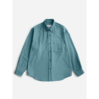 [JBB*] AQUAMARINE CORDUROY OVERSIZED SHIRT เจบีบี เสื้อผ้าผู้ชาย เสื้อลำลองผู้ชาย เสื้อแขนยาว เสื้อลูกฟูก ผ้าคอตตอน