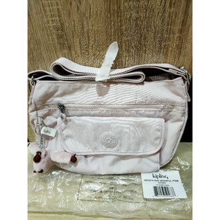 kipling crossbody ของแท้100%ใหม่ สีชมพูนู้ด