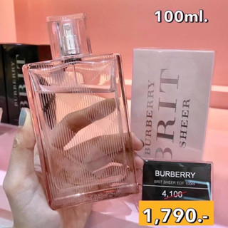 BURBERRY BRIT SHEER EDT 100ml น้ำหอมเบอเบอรี่