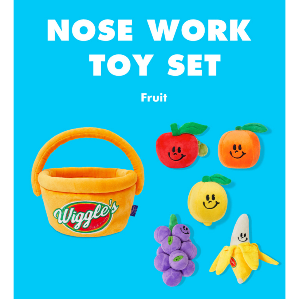 Wiggle Wiggle Nosework Toy - Basket Setcategory เซตของเล่นตะกร้าผลไม้สำหรับสัตว์เลี้ยง นำเข้าจากเกาหลี  