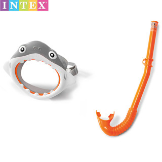 INTEX หน้ากากดำน้ำ แว่นตาดำน้ำ  Fun Shark Goggle and Snorkel Set รุ่น 55944