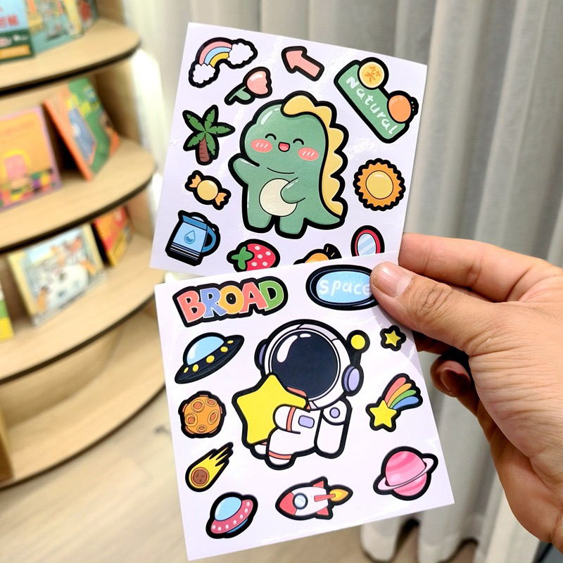 พร้อมส่ง‼️ สติกเกอร์ PVC ติดขวดน้ำ ลายการ์ตูนน่ารัก เคสโทรศัพท์ ไดอารี่  กันน้ำ กันแอลกอฮอล์