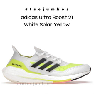 รองเท้า adidas Ultra Boost 21 White Solar Yellow 🌵⚠️🌈 สินค้าพร้อมกล่อง