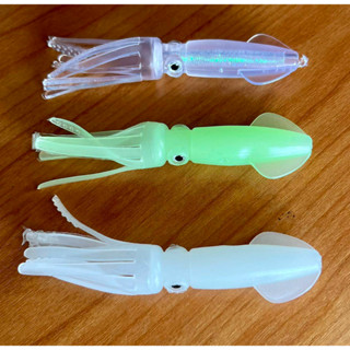 *1-2 วัน (ส่งไว ราคาส่ง)** เหยื่อยาง *เหยื่อปลาหมึกสีสะท้อนแสง * เรืองแสง fast jig* micro jig 10.5cm/ 8g เหยื่อจิ๊ก