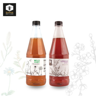 น้ำผึ้งดอกไม้ป่า และ น้ำผึ้งดอกลำไย สุภาฟาร์มผึ้ง Wild Honey And Longan Honey Supha Bee Farm